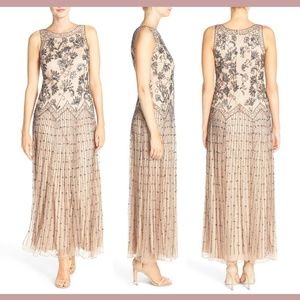 NEW Pisarro Nights Embellished Mesh A-Line Gown [SZ‎ 14 ]
